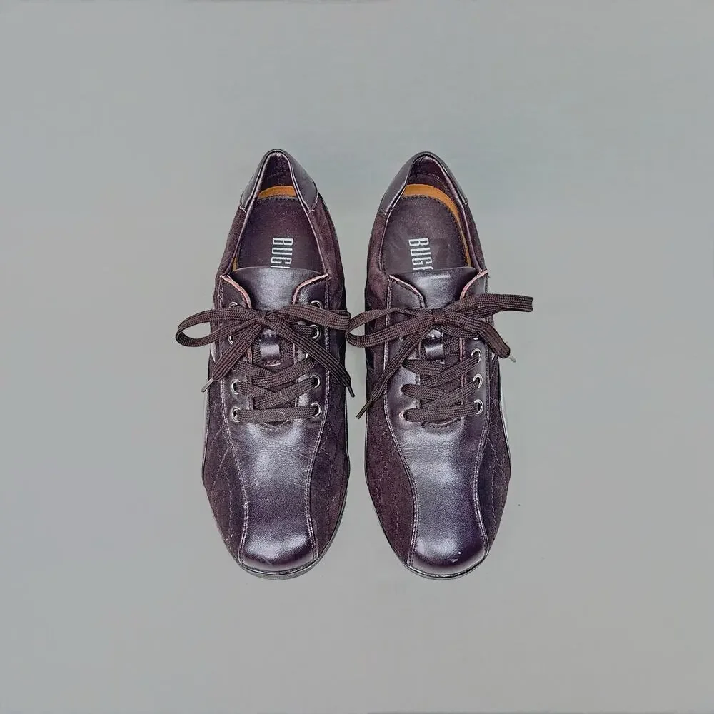 Vintage Bugarri Men’s Brown Elevated Sneakers - Size 7 (Height Increase: 3 In)